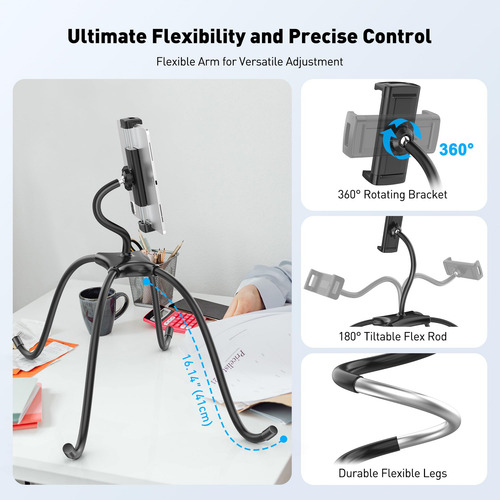 Soporte Para Tableta Abovetek Ajustable Para Cama 4.7-15.6