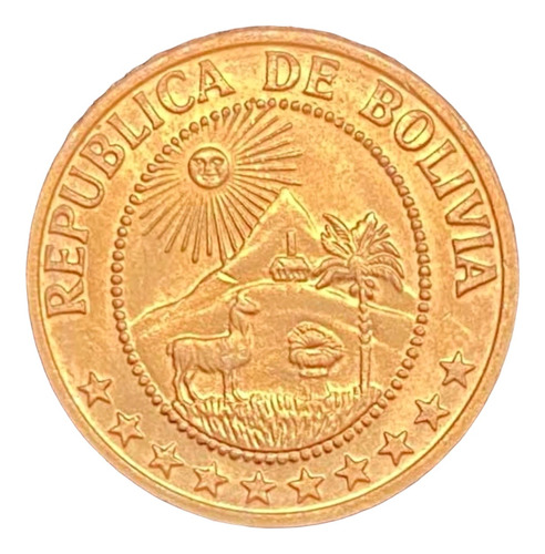 Bolivia - 5 Centavos - Año 1970 - Km #187 - Llama :