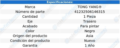 (1) Defensa Trasera Tong Yang Bora Del 2005 Al 2010