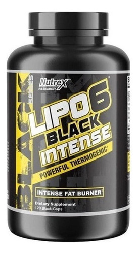 Nutrex Lipo 6 Black Intense 120 Capsulas Termogenico Sf Tg12 Sabor Sin Sabor