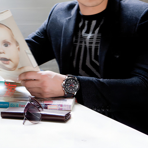 Relojes Mecánicos De Cuero Impermeables Para Hombre Boyzhe Color del bisel Negro