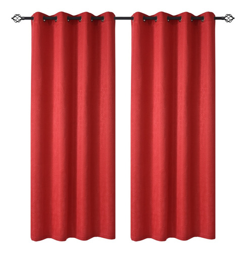 Set Cortinas Hogar 2 Paños 140x220 Cm Diseño Espiral