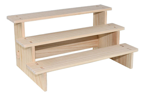 Soporte Vertical De Exhibición De Madera Para 3 Capas 30cm