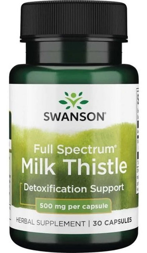 Full Spectrum Milk Thistle 30 Caps500 Mg Swanson