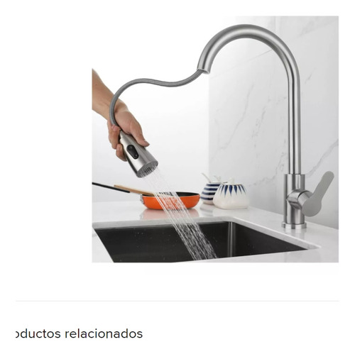 Llave Monomando Lavaplatos Flexible Griferia Cocina