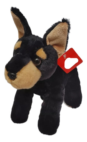Doberman Negro Aurora Flopsie 30cms Nuevo