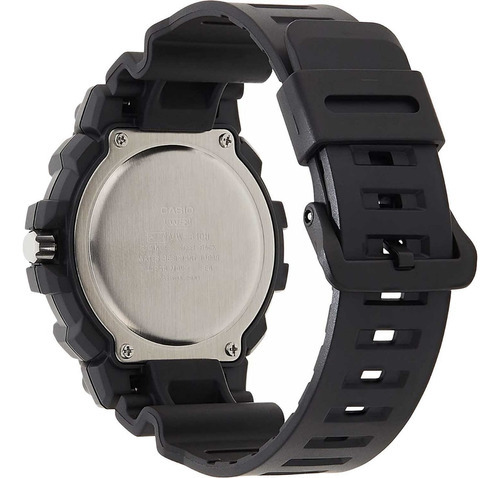 Reloj Casio Hombre Mw-610h-2a Sumergible Bateria 10 Años Color Del Fondo Azul Color De La Malla Negro Color Del Bisel Gris