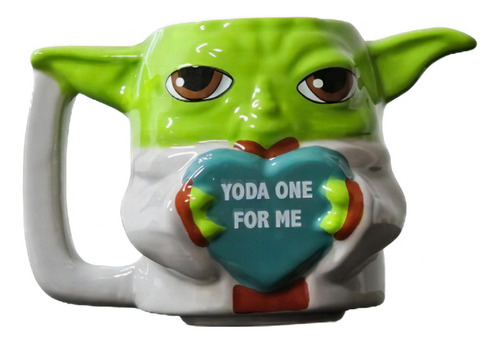 Taza 3d Café Star Wars Baby Yoda Disney Cerámica 325 Ml Color Verde Yoda Star Wars