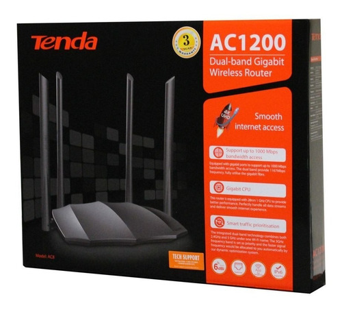 Router, Repetidor Tenda Ac8 Giganbit (para Fibra)