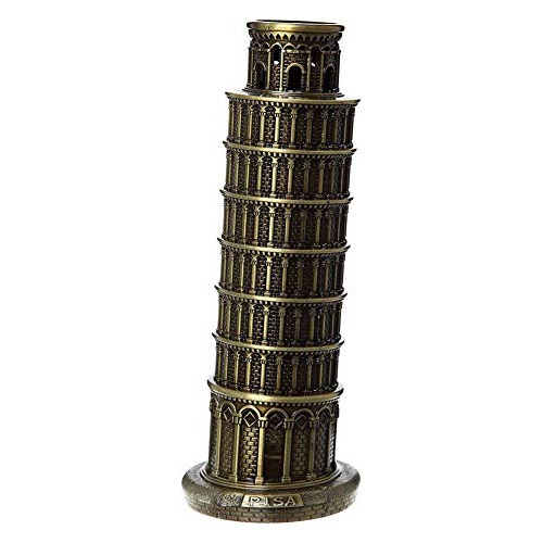 Estatua Retro Torre De Pisa Bronce Arte Decorativo