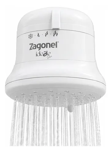 Chuveiro Elétrico Parede Zagonel Ideale Plus 6800W 4 Temperaturas Branco