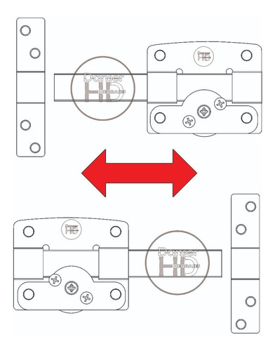 Imagen 4 de 8 de Cerrojo Pasador Seguridad Llave Cruz Acero Niquelado, Oferta