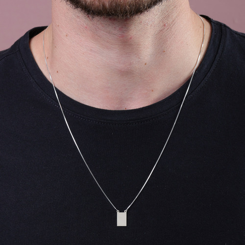Escapulário Masculino Ou Feminino Personalizado Prata 925 Cor Prateado