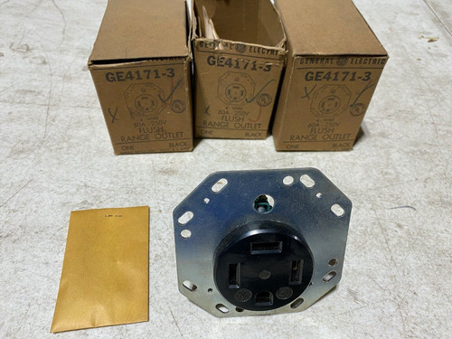 1x Ge Ge4171-3 Flush Range Outlet Straight Blade 4-w Ccs