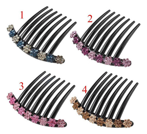 2 Rhinestone Hair Combs,