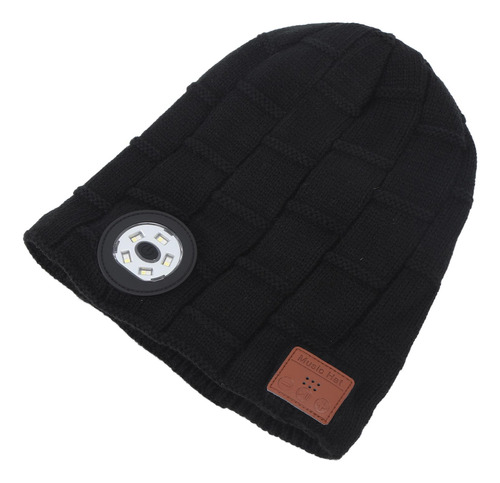 Gorro Para Música Bt, Negro, Con Carga Usb, Forro Que Mejora