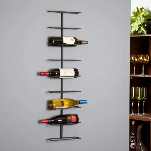 Montado En Pared Capacidad Rack - Botellero Para 9 Botellas