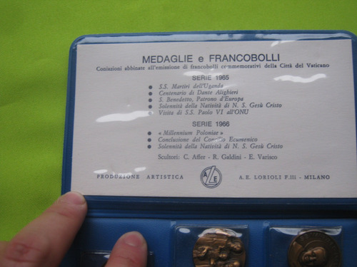 Hermoso Set De 8 Medallas Vaticanas  Serie 1965 Bronce 