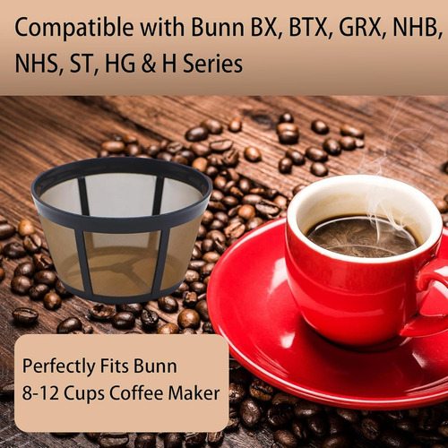 Filtros Reutilizables Para Cafeteras Bunn 8 / 10 De 2 Pzs