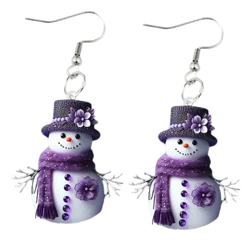 Pendientes De Muñeco De Nieve De Navidad Pendientes