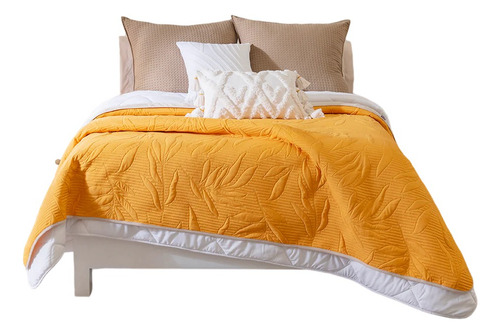 Edredón Novo King Size Marla Amarillo/ Blanco Vianney