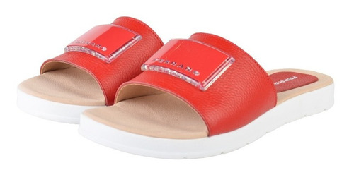 Imagen 2 de 6 de Zuecos Sandalias De Cuero De Mujer Mica - Ferraro