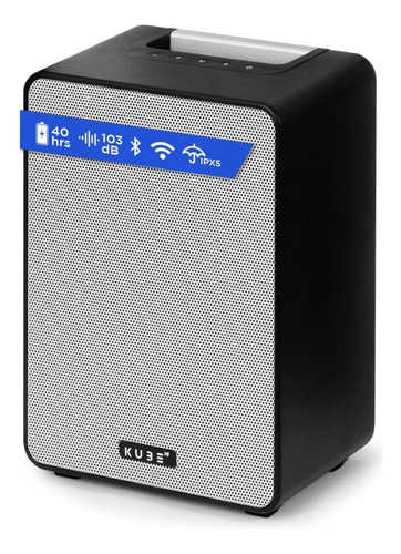 Altavoz Portátil Premium Kube4 Wi-fi Y Bluetooth, Negro