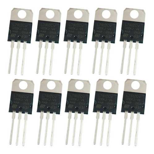Regulador De Tensão 7812 12v 1a Para Projetos - 10