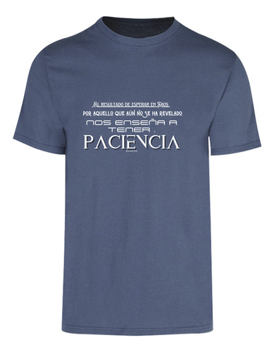 Playera Cristiana Paciencia Romanos 8:25 - Manga Corta