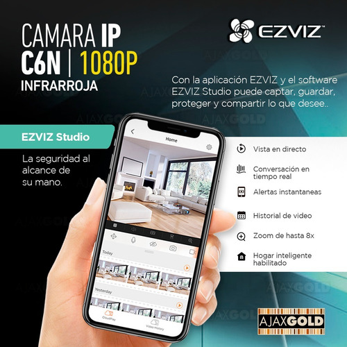 Imagen 9 de 10 de Camara Seguridad Ip 1080p Motorizado Wifi Vision Nocturna Hd