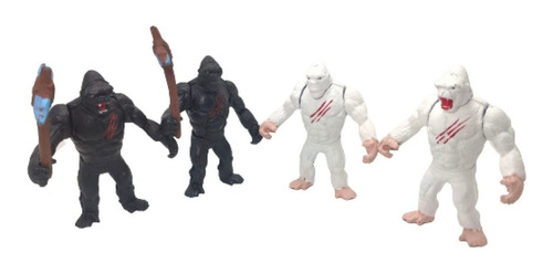 Figuras King Kong Vs Rampage 4pzs Articulables Scumlabs Game