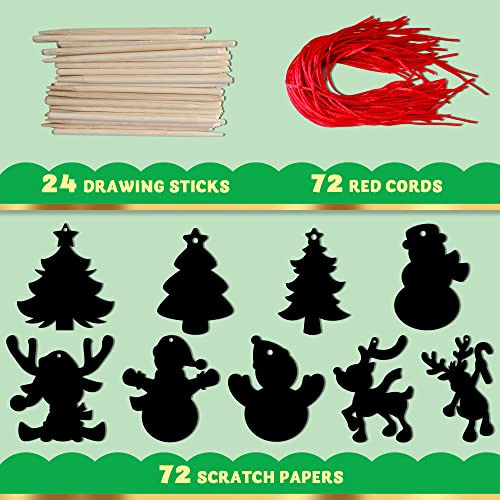 72 Piezas De Adornos Navideños Rascar De Color Arcoír...