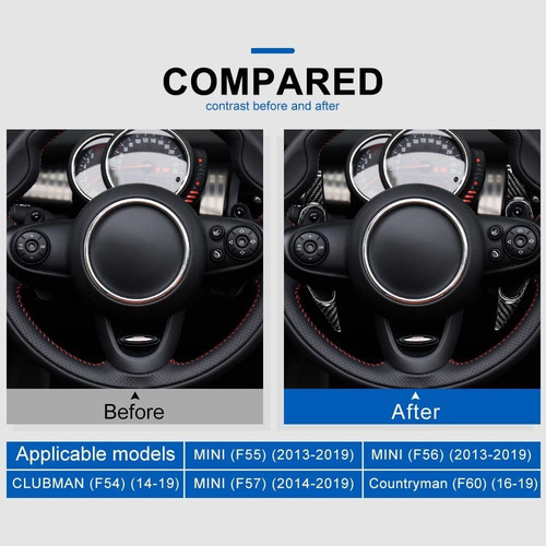 Para Mini Cooper F Carbono Fibra Cubierta Palas Cambio