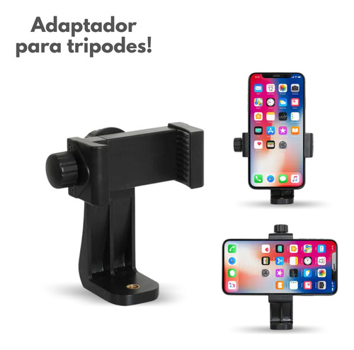 Adaptador Tripode Para Celular Ajuste Firme Con Rosca Vertical U Horizontal Rosca 1/4 Universal Para Trípodes