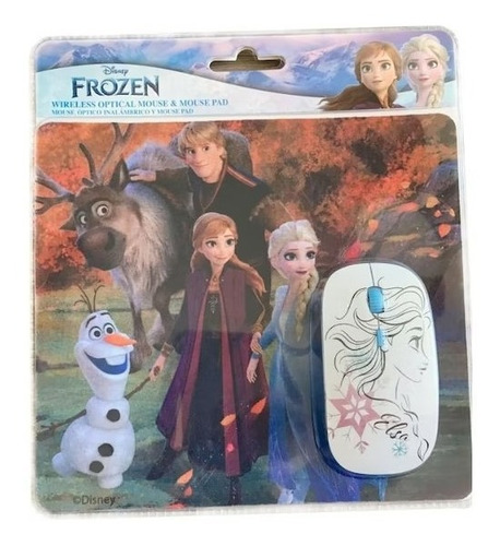 Kit Mouse Inalambrico Y Mouse Pad Frozen