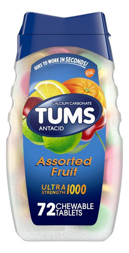 Tums Antacid Ultra Strength 1000 - 72 Pastilhas Mastigáveis