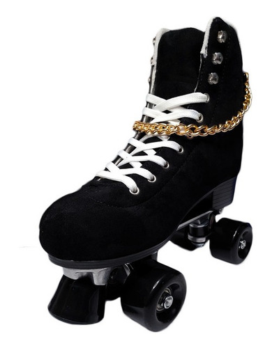Patines Urbano De Gamuza Roller Quads Clásicos Y Mochila