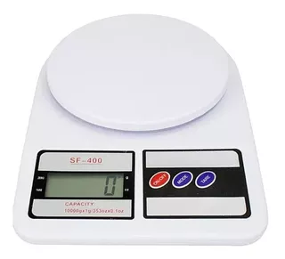 Báscula de cocina digital B-Max SF400 pesa hasta 10kg blanca