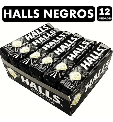 Caramelo Halls Negros (caja Con 12 Unidades)