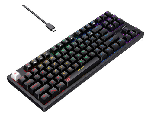 Teclado mecânico para jogadores com luzes RGB KB892l Havit
