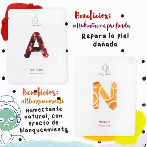 Imagen 7 de 10 de Set 10 Mascarilla Facial Hidratante Cuidado Piel Profesional