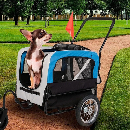 Imagen 5 de 8 de Carrito Remolque Para Bicicleta Para Transportar Mascotas