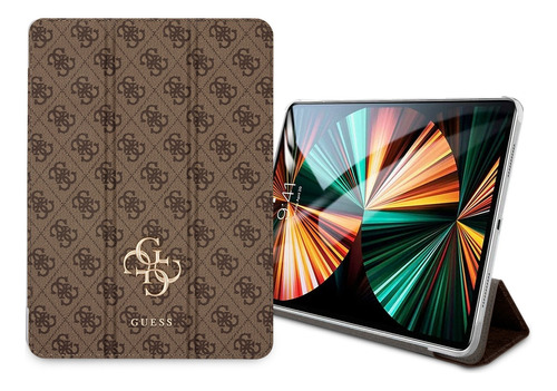 Funda Plegable Para Tablet Guess iPad Smart Cover Diseño 4g Color Marrón