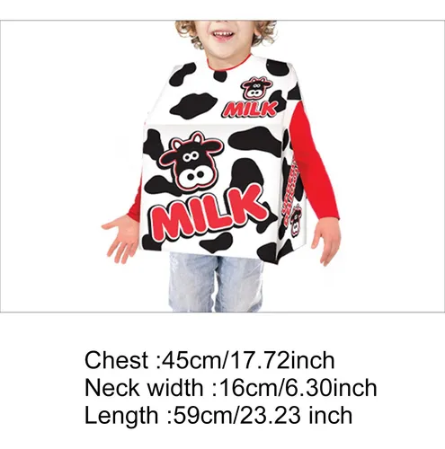 Disfraz De Cosplay Con Caja De Cartón De Leche Para Niños