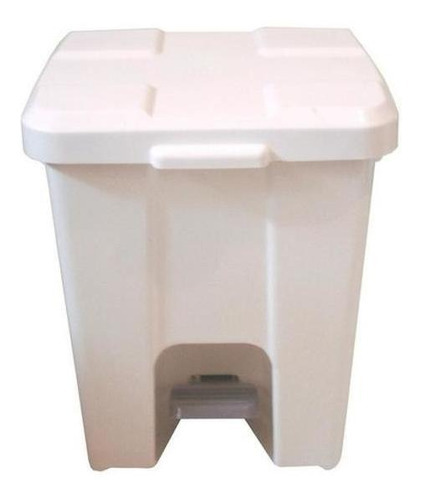 Cesto Quadrado Com Pedal 15 Litros P15 Branco