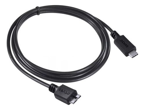 Cabo Hd Externo Tipo C Usb C Para Micro B 5gbps Cor Preto