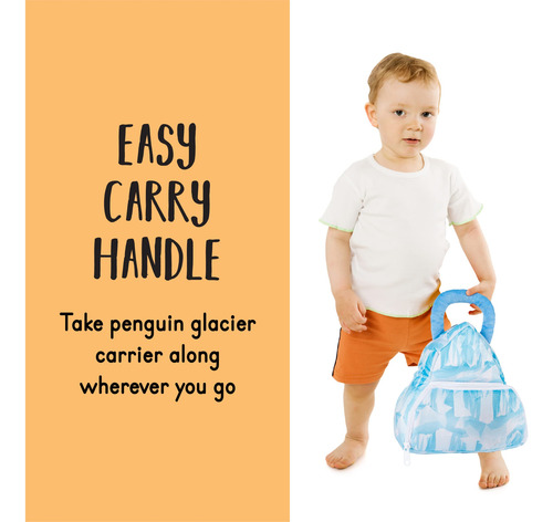 Juego De Peluche Pingüinos Parlantes De 4 Piezas Con Glaciar Color