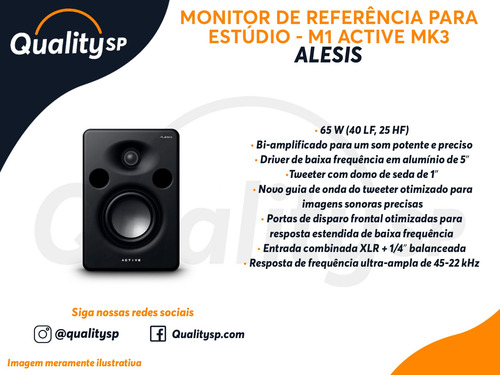 Monitor De Referência Para Estúdio Alesis M1active Mk3 65 W