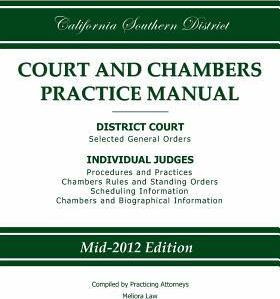 Libro California Southern District Court And Chambers Pra...