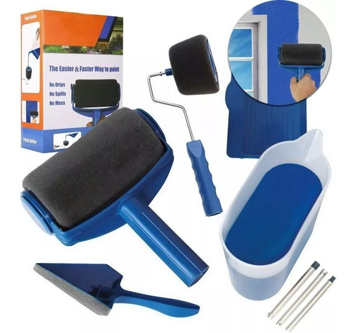 Imagen 10 de 10 de Kit 8 Piezas Rodillo Brocha Para Pintar Rellenable Roller